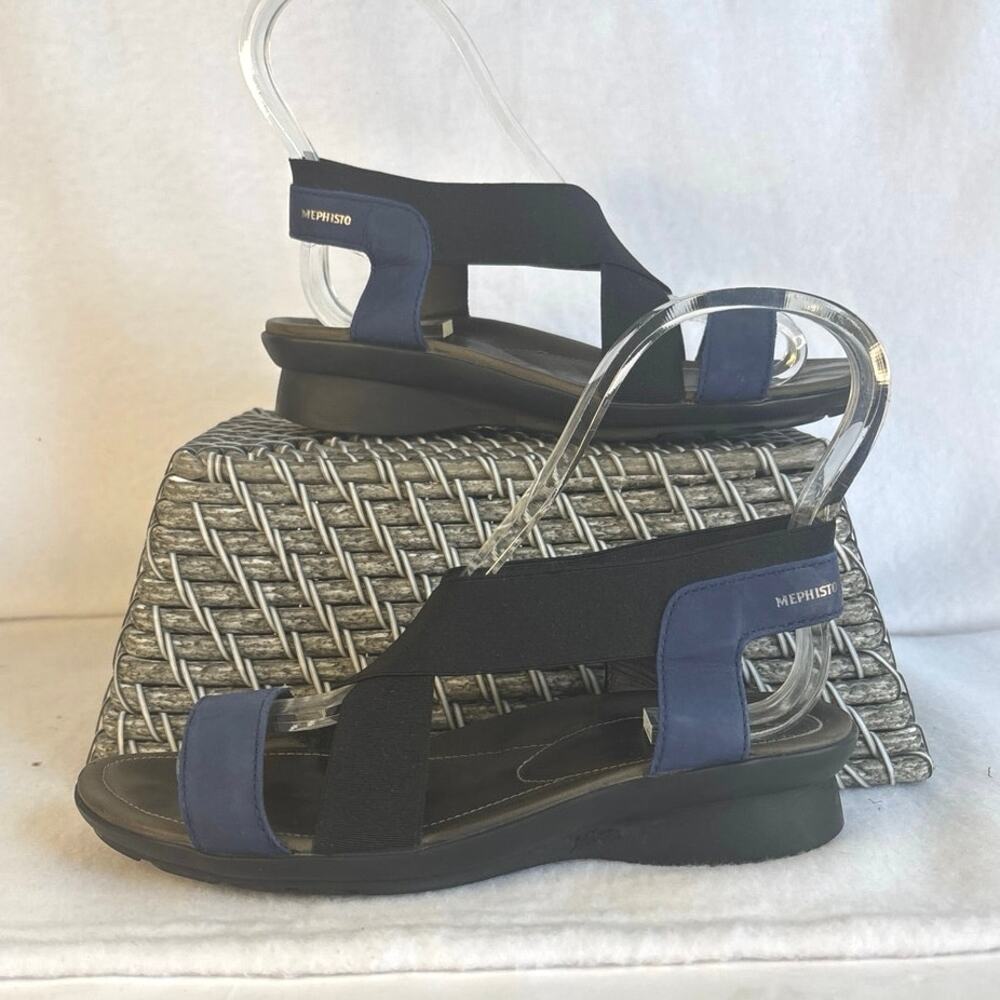 Mephisto Pastora Crisscross Stretchy Sling Back Sandals Size 37 USA 7